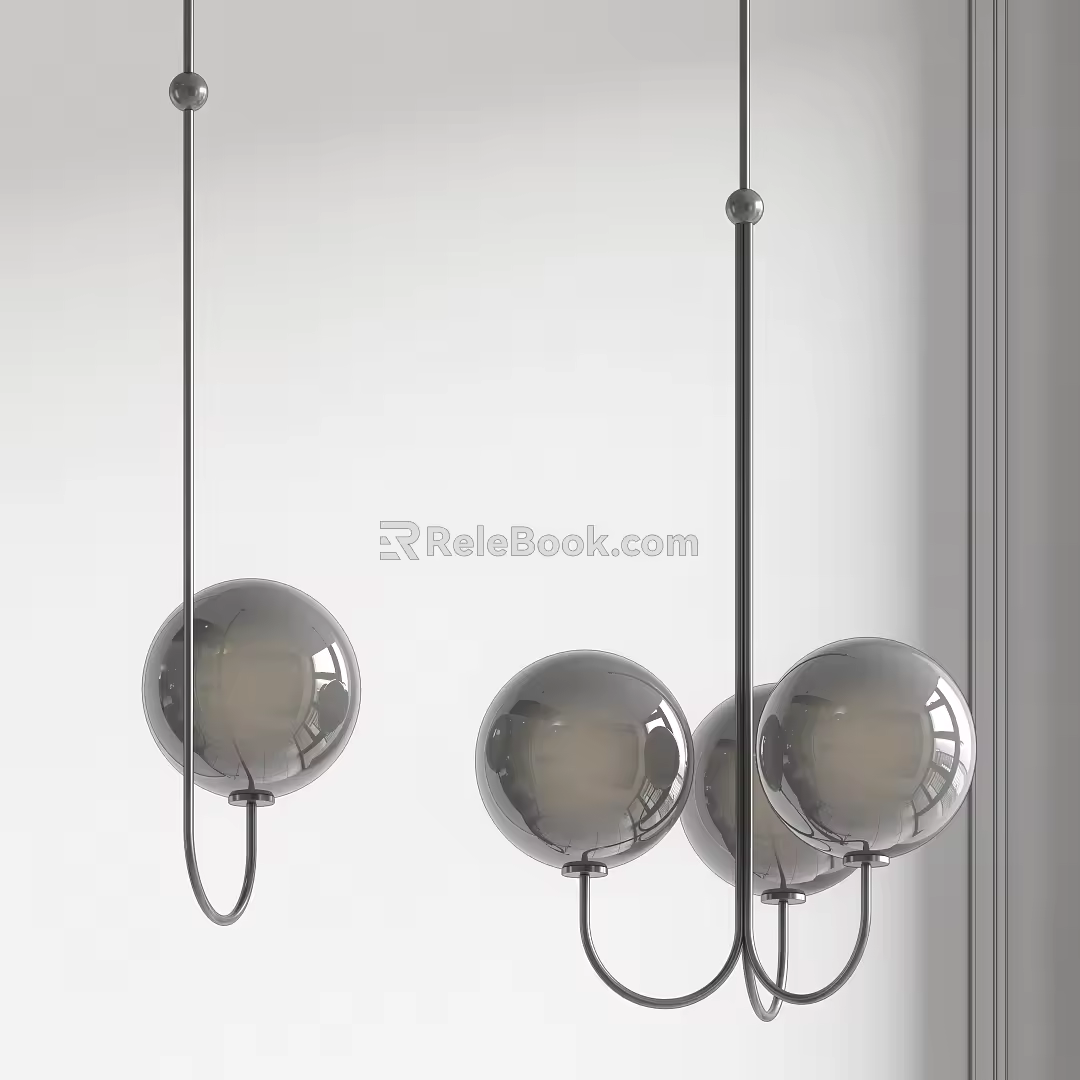 Modern Chandelier Simple Chandelier 3d model