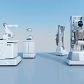 Intelligent Machines Featuring Robotic Arms Service Robots And Modern Design