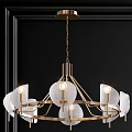 Modern Contemporary Chandeliers With Golden Frames Glass Balls And Ring Designs