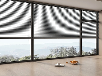 Floor-to-ceiling window blinds 3d model