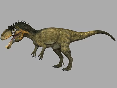 Realistic Dinosaur Figure With Spiked Head Open Mouth And Sharp Teeth 3d model