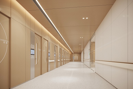 Hospital corridor 3d model