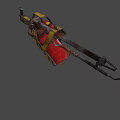 Industrial Metal Tool With Yellow Red Parts And Roller Wheel Structure