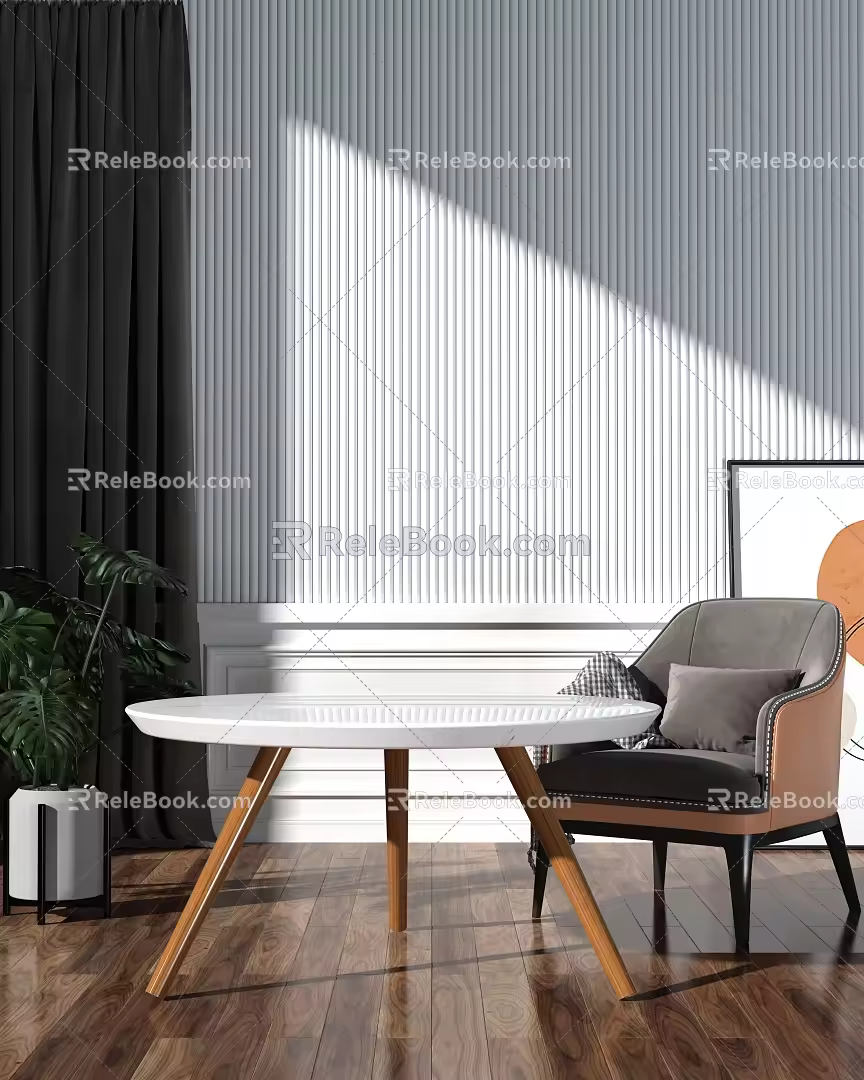 Simple European Single Sofa Simple Sofa 3d model