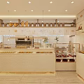 Bright Dessert Shop Interior Featuring Glass Display Cases And Assorted Sweet Delights