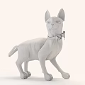 Black Cat 3D Model With Smooth Lines Detailed Ears Tail Viewed From Different Angles 3d model