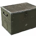 Green Wooden Storage Box For Hardware Tools With Metal Latches And Handles