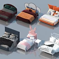 Cute Colorful Children's Beds With Various Cartoon Shaped Headboards And Cozy Bedding