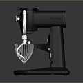 Black Stand Mixer Kitchen Appliance With Whisk Attachments For Home Use 3d model