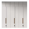 Modern Contemporary Wardrobe Design With White Cabinet Doors Wooden Panels And Sleek Handles
