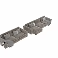 Modern Sofa Designs Featuring Light And Dark Gray Upholstery With Pillows And Throw Blankets