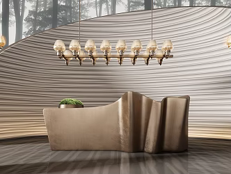 CCD Front Desk Chandelier Alien Front Desk Moss 3d model