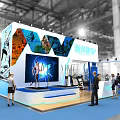 Weide Fitness Trade Show Booth With Large Screen And Fitness Product