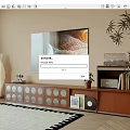 Modern Quiet TV Cabinet Ornaments Combination Recording Machine Floor Lamp 3d model