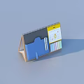 Foldable Desktop Calendar With Colorful Panels And Pens For Practical Organization