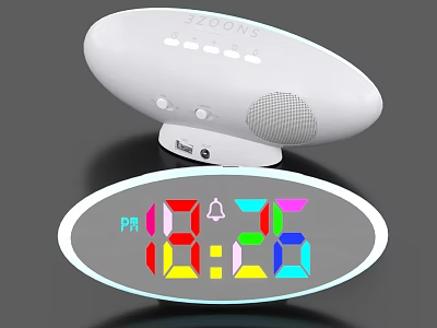 Alarm clock bluetooth speaker clock wireless speaker smart speaker clock office ornaments 3d model