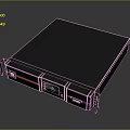 Black Rack Mount Server Chassis With Orange And Purple Accent Lights