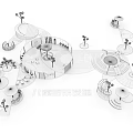 Vibrant Children's Play Area Featuring Slides Swings And Interactive Play Equipment