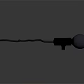 Practical Metal Hook Device With Curved Rod Black Connector And Purple Ball