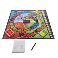 Colorful Board Game Set With Purple Plush Toy Dice Pencil And Game Pieces