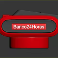 Banco24horas Red Electronic Appliance Self Service Terminal With Compact Design And Interface