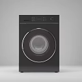 White Front Loading Washing Machine With Sleek Design And Control Panel In Minimalist Setting 3d model