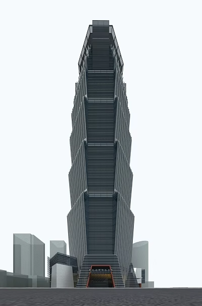 modern super high-rise comprehensive building 3d model