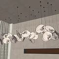 Elegant Modern Chandelier With Multiple Circular Plates And Artistic Patterns In Interior Room