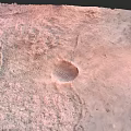 Mars Surface Crater And Rocky Terrain Features In Space Exploration