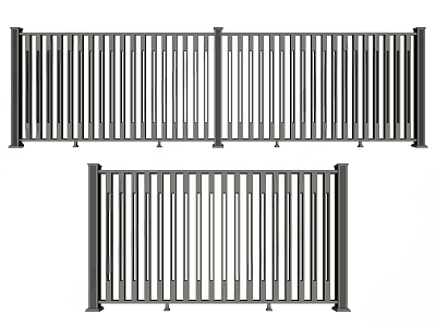 Aluminum alloy railing 3d model