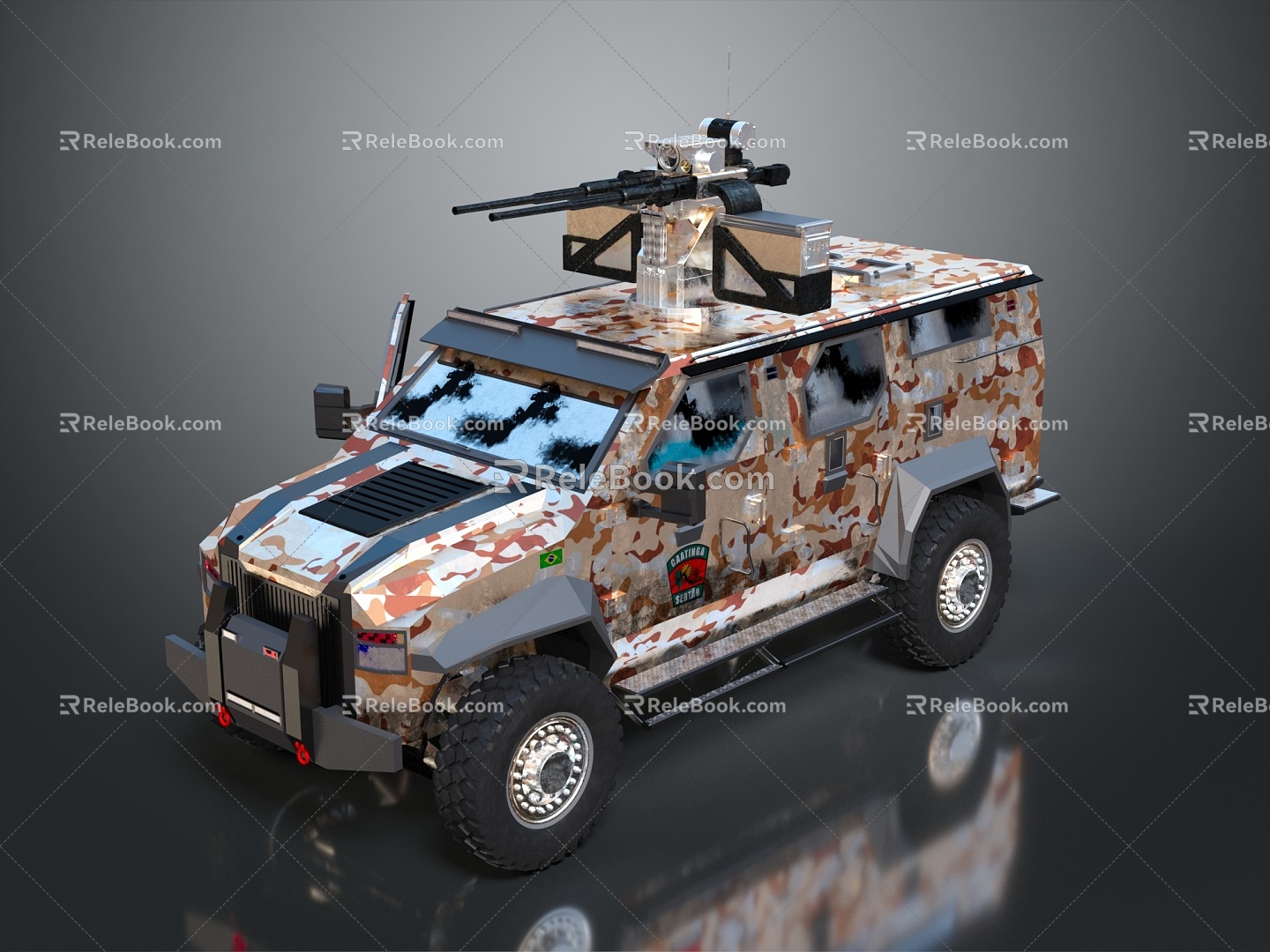 Bulletproof Car Armed Jeep Armed Car Armed Bulletproof Car Military Jeep Off-road Jeep Humvee 3d model