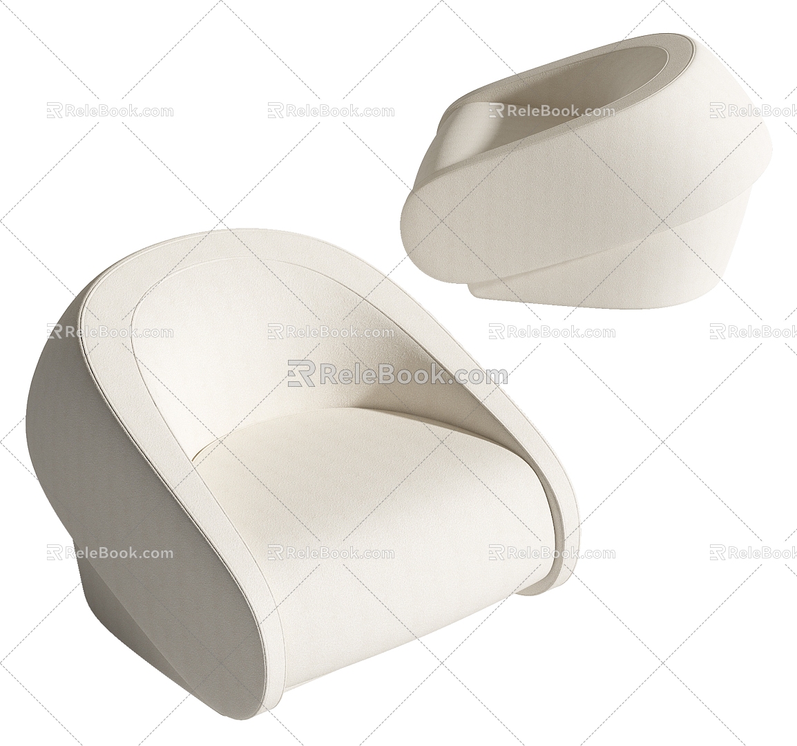 Silent Wind Single Sofa 3d model