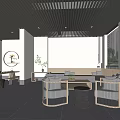 New Chinese Reception Area Courtyard 3d model