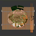 The image provided focuses on a bowl of ramen with ingredients like noodles eggs and seaweed and there are no animals shown so it's impossible to generate an animal-centered title based on the picture.