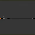 Long Telescopic Equipment With Orange And Black Parts And Reflective Surface