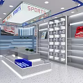 U8 KONG Trendy Shoes Mall Store With Modern Neon Lights And Shoe Displays