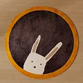 Decorative Round Carpets with Various Cute Animal Patterns for Home Decor 3d model