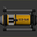 Yellow Ocean Sub Underwater Vehicle With Spherical Cabin And Metal Frame