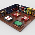 LEGO toy blocks recreation room indoor leisure room 3d model