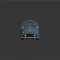minibus minivan driverless bus school bus van box car 3d model