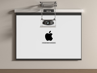 Projector screen 3d model