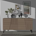 Wind Log Sideboard Cabinet 3d model