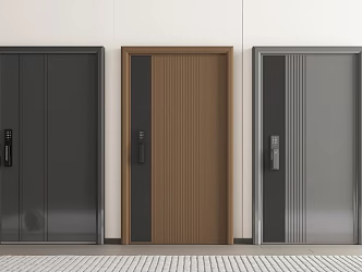 Modern security door 3d model