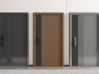 Modern security door 3d model