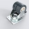 Heavy Duty Caster Wheel With Metal Frame Black Wheel And Brake Mechanism