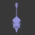 Giant Rat Like Fantasy Creature With Green Crystal Growths On Back