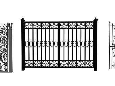 European gate wrought iron gate model