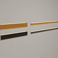 Modern Slim Rectangular Wall Lamps In Golden And Black Colors For Home Decor