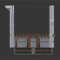 Industrial Construction Structural Components With Metal Columns Beams And Platform Framework