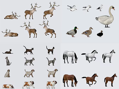 Modern Animal Combination 3d model